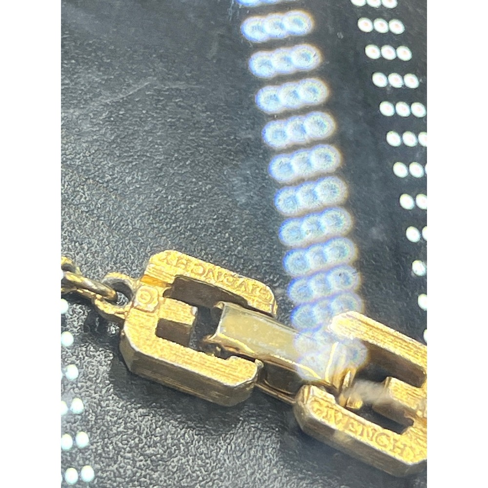Givenchy Designer Vintage Herringbone Gold Plated Long chain 23" Necklace - Picture 4 of 16